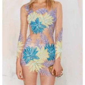 Nasty Gal X For Love & Lemons Tropicana Dress Size S